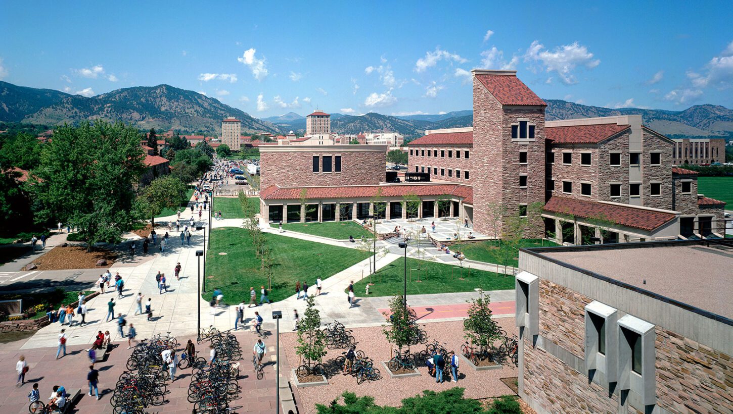 Mathematics Building + Gemmill Library at University of Colorado Boulder Image